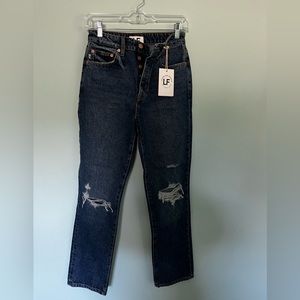 NWT Lovers and Friends Reece High Rise Slim Straight Jean